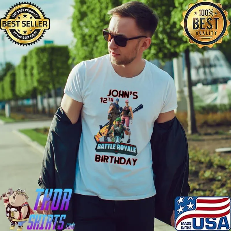 Nice Personalised Fortnite Battle Royale Shirt Unisex
