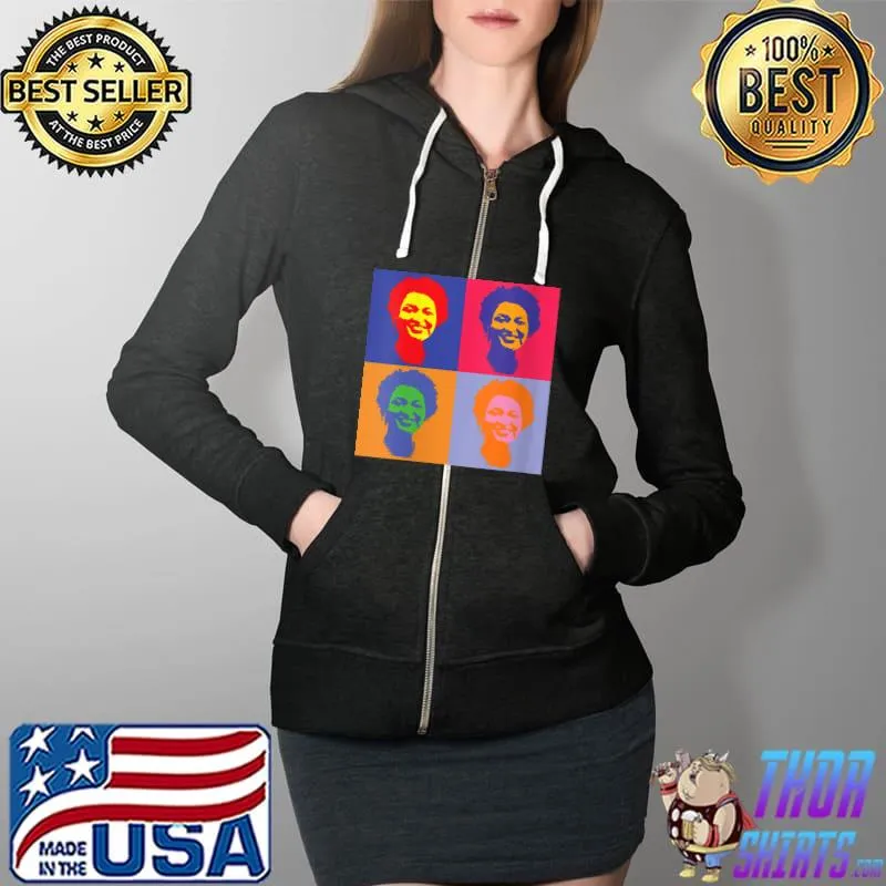 Nice Stacey Abrams Progressive Georgia Portrait Pop Art T-Shirt Full Zip Hooded
