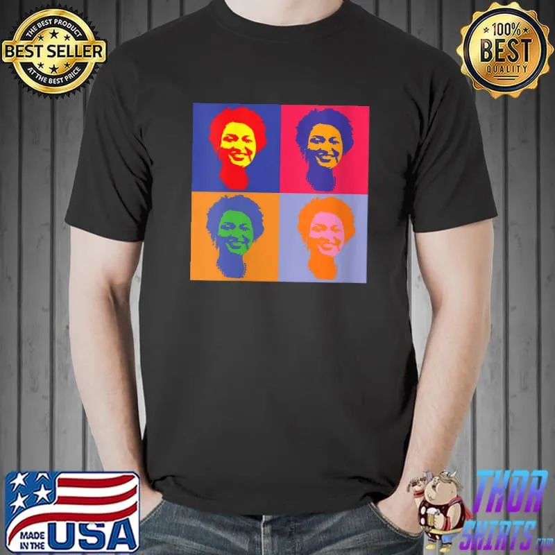 Nice Stacey Abrams Progressive Georgia Portrait Pop Art T-Shirt