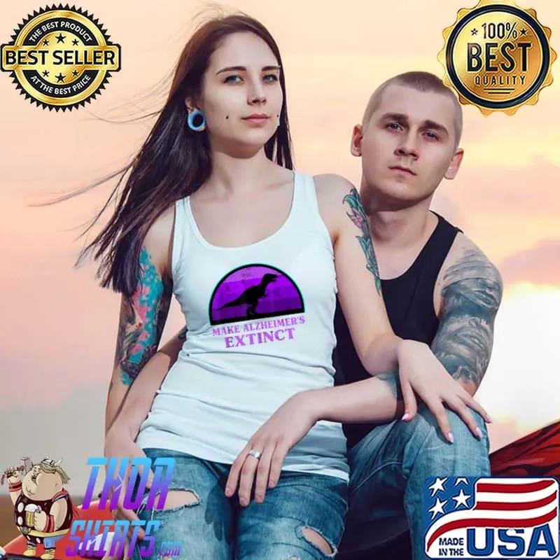 Nice Trex Dinosaur Make Alzheimers Extinct Awareness Kids Toddler T-Shirt Tank Top