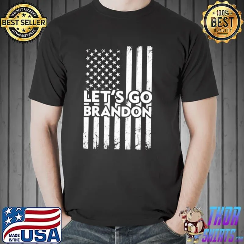 Nice USA Flag Let's Go Brandon Apparel Vintage Shirt