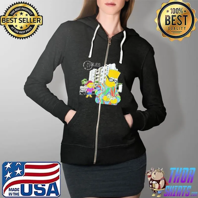Official Bart Simpson Shirt Full Zip Hooded