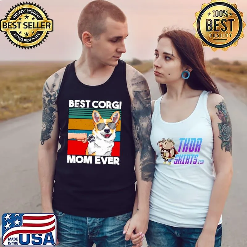 Official Best Corgi Mom Ever Dog Mom Faust Bump Langarmshirt Shirt Tank Top