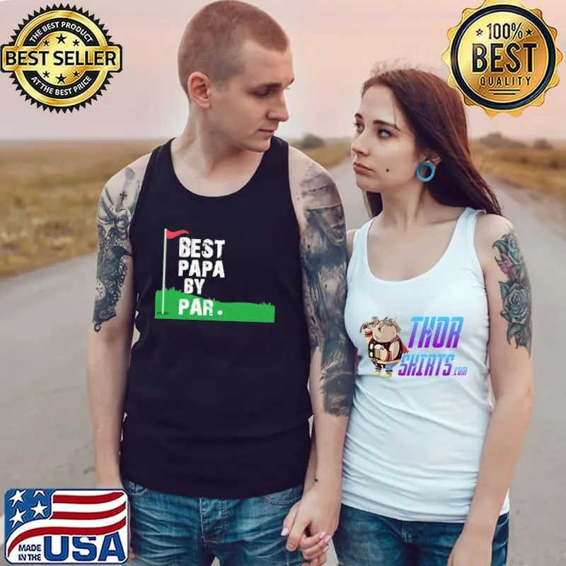 Official Best Papa by Par Golf Shirt Tank Top