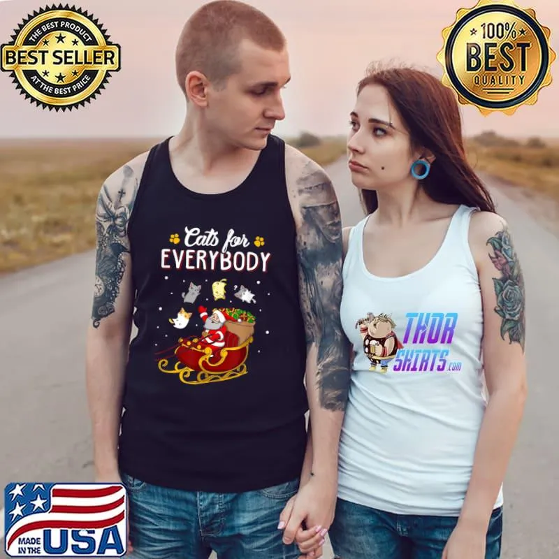 Official Cats For Everybody Ugly Christmas Cat T-Shirt Tank Top