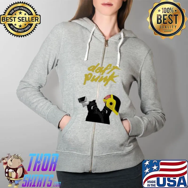 Official Daft Punk Digital Shirt Full Zip Hooded