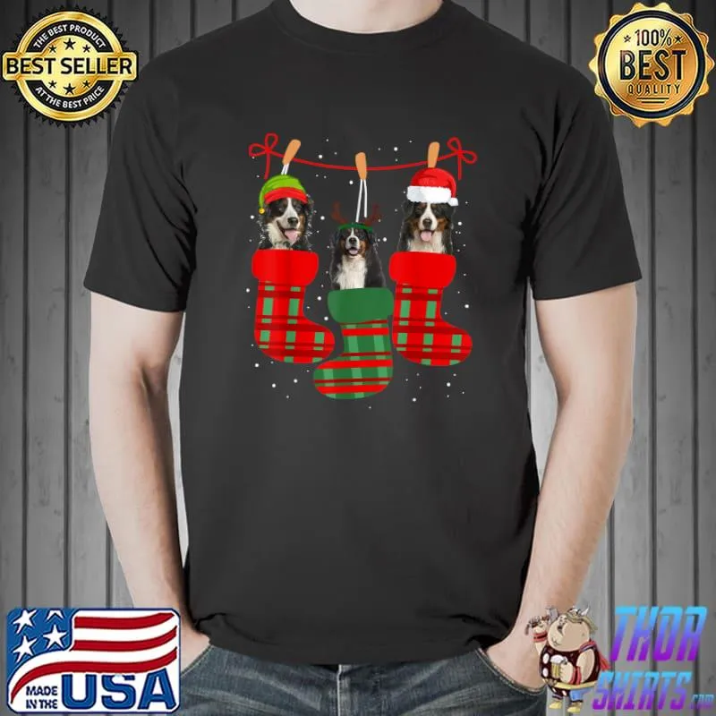 Official Dog Bernese Mountain Christmas Socks Funny Xmas Pajama Puppy T-Shirt Unisex