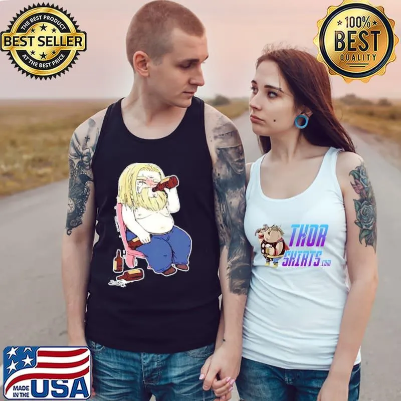 Official Funny Marvel Avengers Endgame Fat Thor Unisex T-Shirt Tank Top