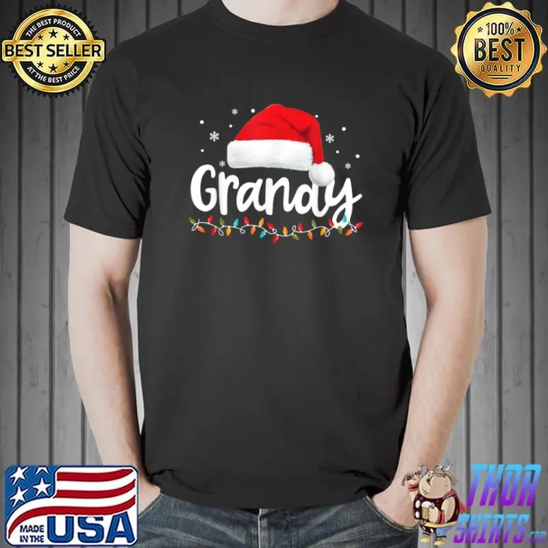 Official Grandy Claus Christmas Family Matching Pajama Santa Hat T-Shirt Unisex