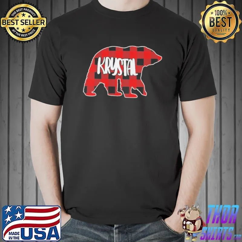 Official Ina Bear Custom Red Buffalo Plaid Christmas Pajama ShirtIna Bear Custom Red Buffalo Plaid Christmas Pajama Shirt Unisex