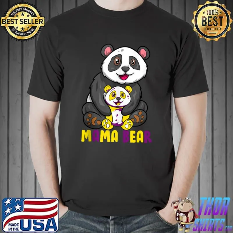 Official Intersex Pride Mama Bear Mom Ally LGBTQ T- Unisex