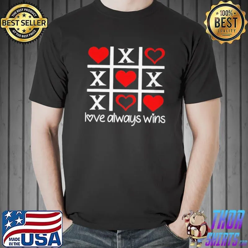 Official Love always win xoxo hugs and kisses heart Valentines day Unisex