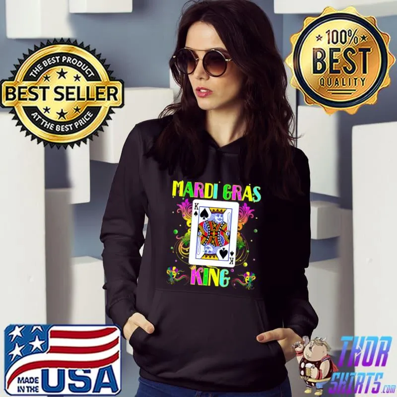 Official Mardi Gras King Mardi Gras Playing Cards Costume Mardi Gras T- Hoodie