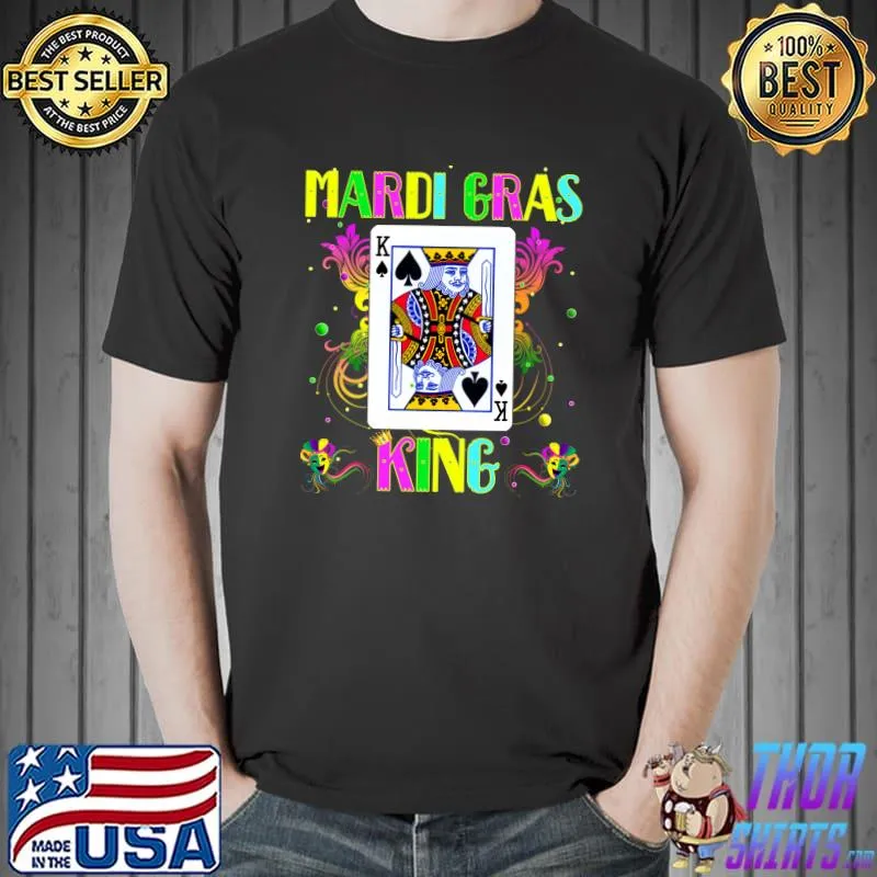 Official Mardi Gras King Mardi Gras Playing Cards Costume Mardi Gras T-shirt