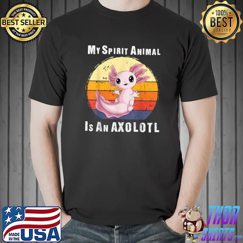 Official My spirit animal is Axolotl Cute kawaii Axolotl kids women T-Shirt Unisex