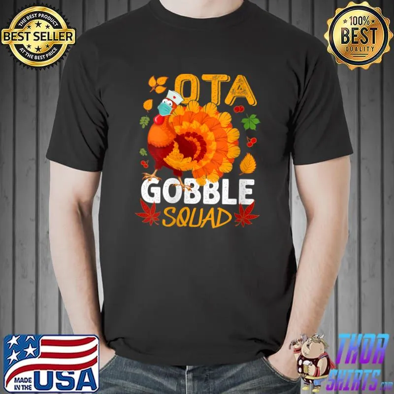 Official OTA Gobble Squad Turkey Mask OT Thanksgiving Matching T- Unisex