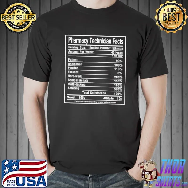 Official Pharmacy Technician Facts Shirt