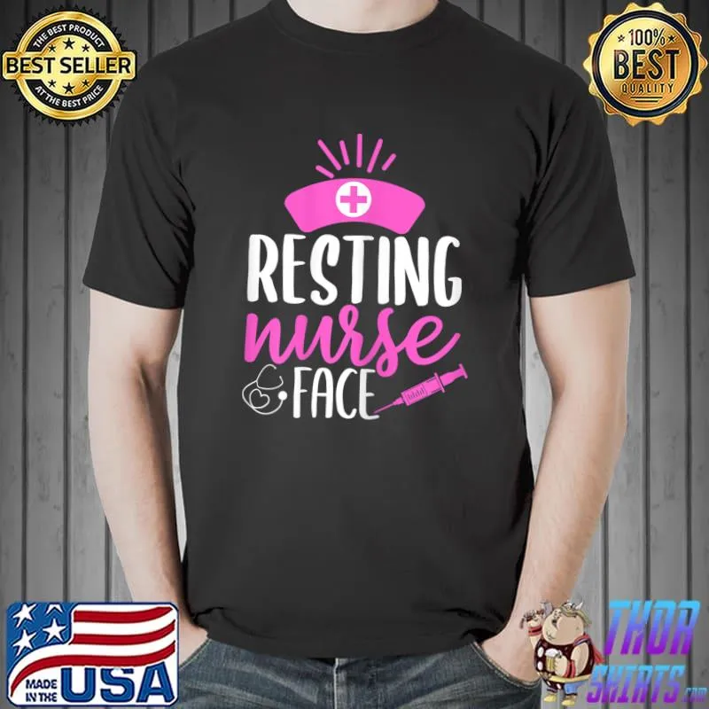Official Resting Nurse Face Nurselife Heartbeats Nursing Halloween T-Shirt Unisex