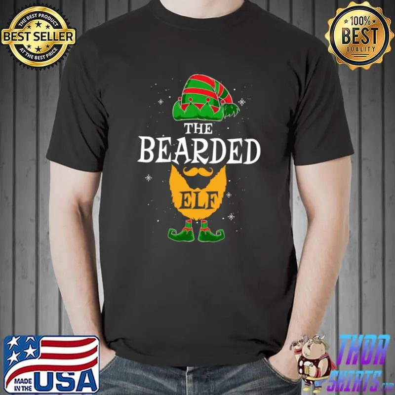 Official The Bearded Elf Group Matching Family Christmas Daddy T- Unisex