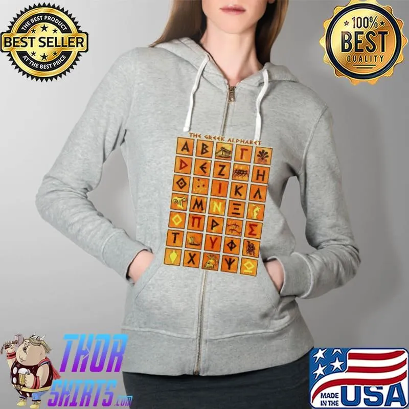 Official The Greek Alphabet Shirt Full Zip Hooded