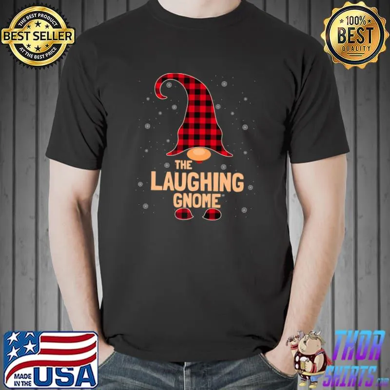 Official The Laughing Christmas Gnome Pajama Premium T-Shirt
