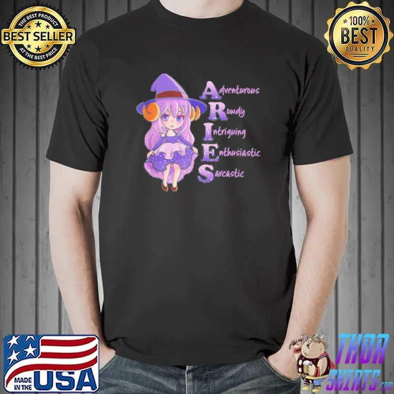 Official Witch Astrology Rowdy Intriguing Enthusiastic Sarcastic Chibi Anime Shirt Unisex
