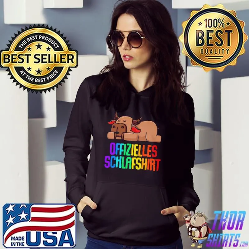 Offizielles schlaf pyjama nachthemd büffel kuh geschenk langarm shirt
