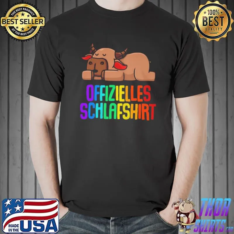 Offizielles schlaf pyjama nachthemd büffel kuh geschenk langarm Unisex