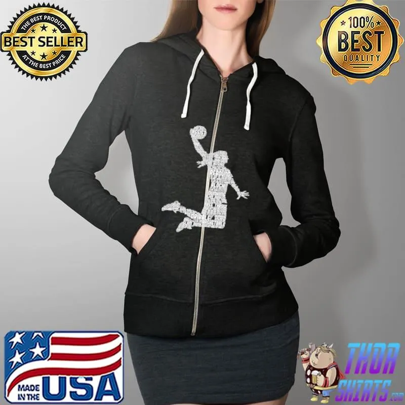 Original Basketball Girl Girls Shirt Full Zip Hooded