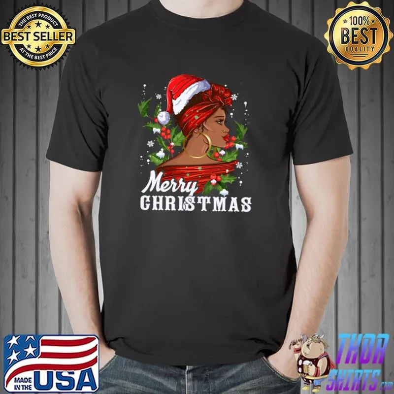 Original Beautiful Black Girl Magic African American Women Christmas T-shirt