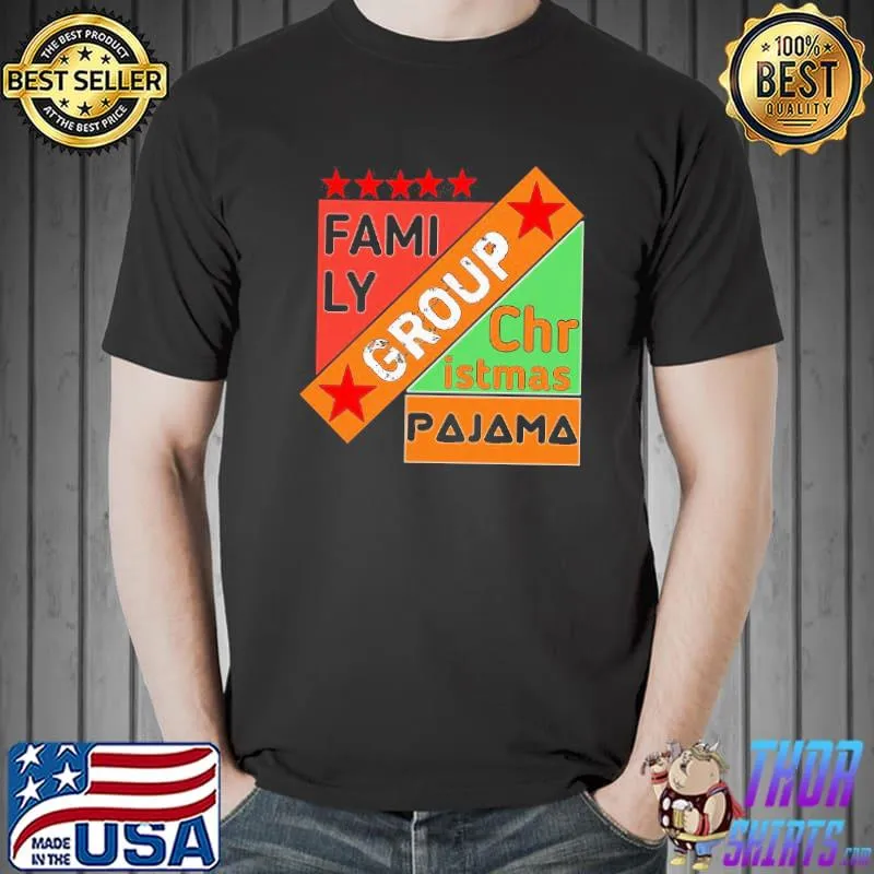 Original Colorful Family Group Christmas Pajama Shirt Unisex