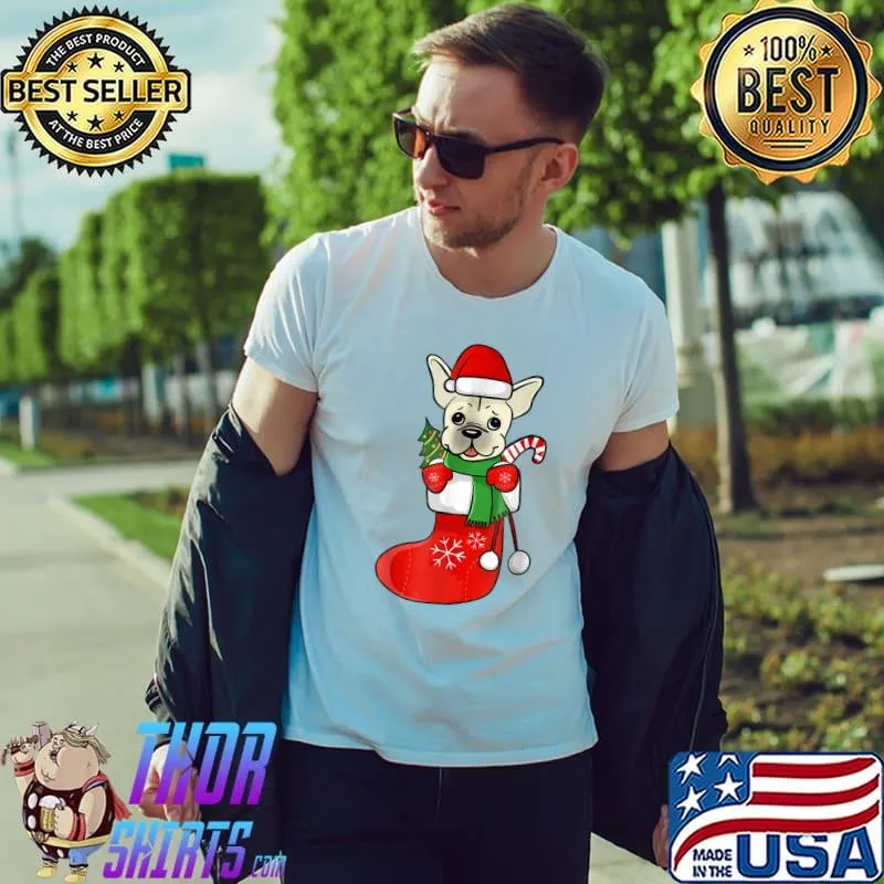 Original Cream French Bulldog Christmas Stocking T-Shirt Unisex