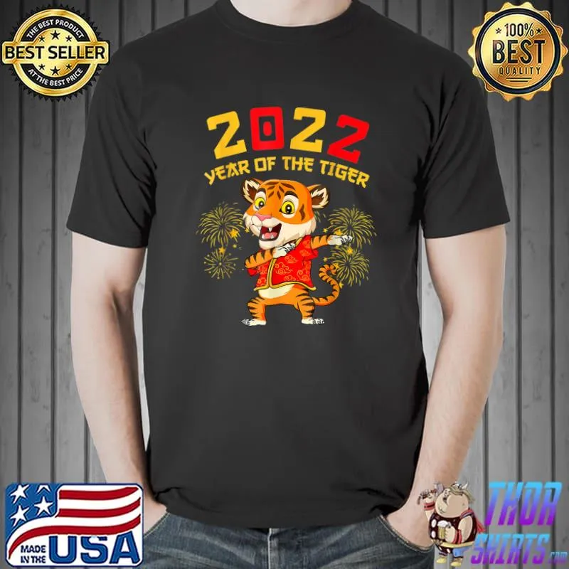 Original Dabbing Year Of The Tiger Happy Chinese New Year 2022 T-Shirt