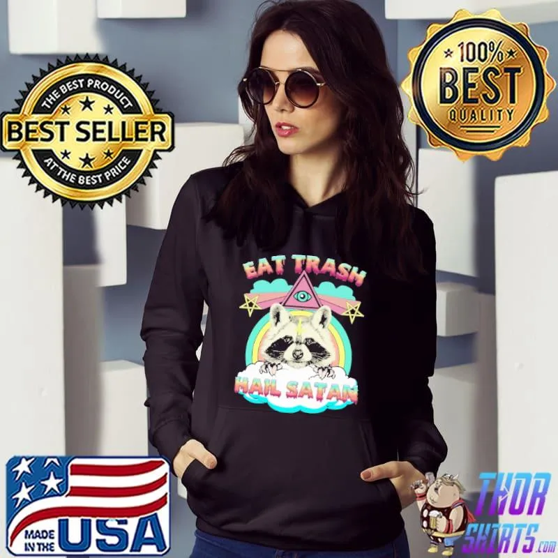Original Eat Trash Hail Satan Retro Hoodie