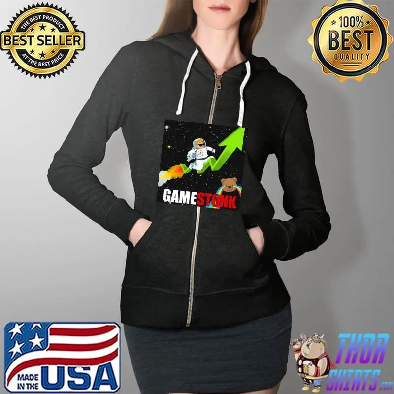 Original Gamestonk Stock Market Shirt Full Zip Hooded