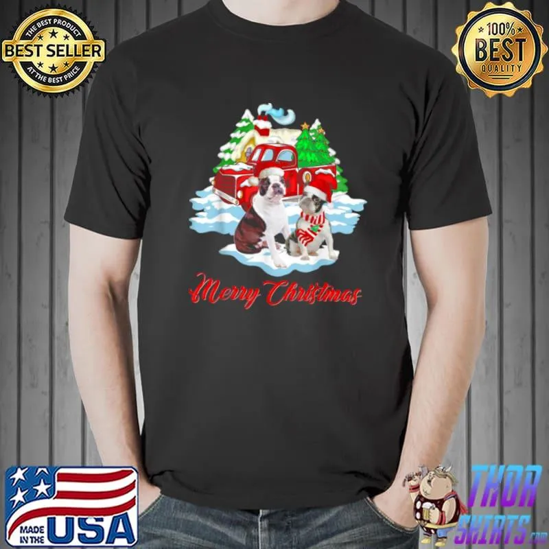 Original Merry Christmas Santa Boston Terrier Dog Christmas Shirt