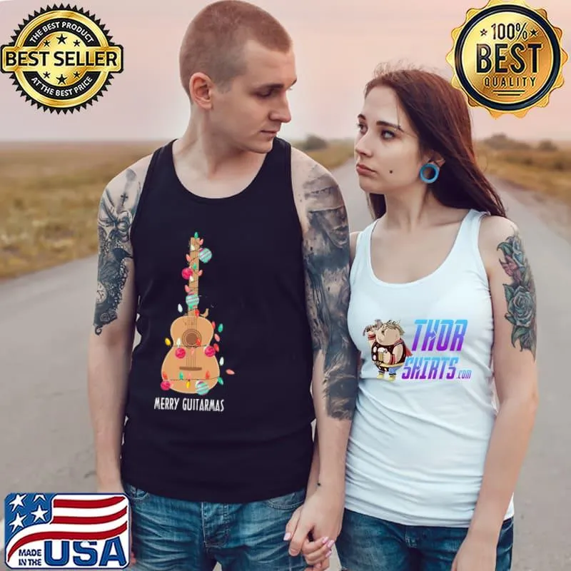 Original Merry Guitarmas Guitar Lights Christmas Tank Top