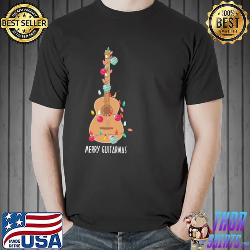Original Merry Guitarmas Guitar Lights Christmas shirt