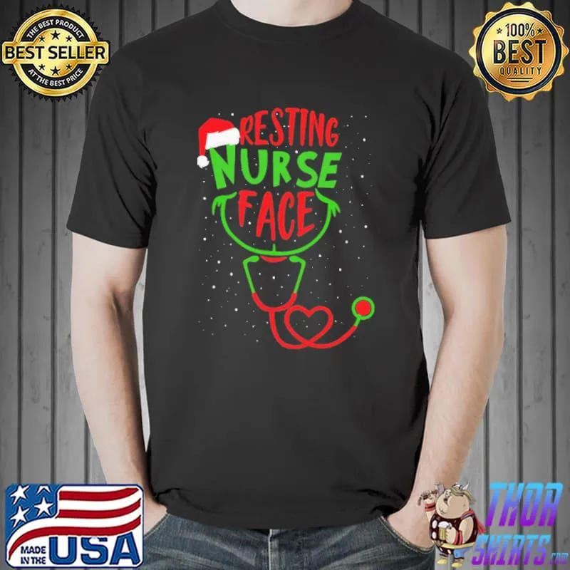 Original Nurse Resting Face Christmas Shirt