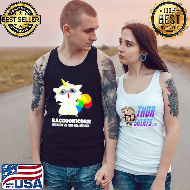 Original Racoonicorn 50% unicorn 50% trash panda 100% magic Tank Top