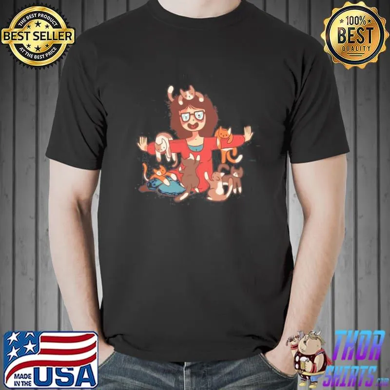 Original razy Cat Lady Animal Lovers Shirt Unisex