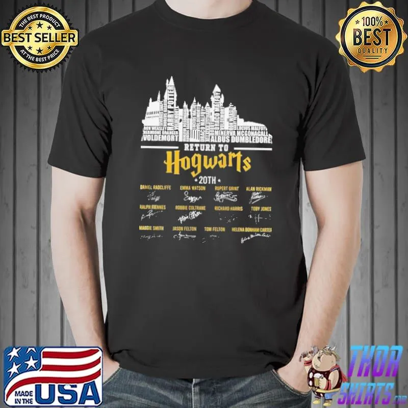 Original Return To Hogwarts 20 Albus Dumbledore Voldemort Signature Shirt