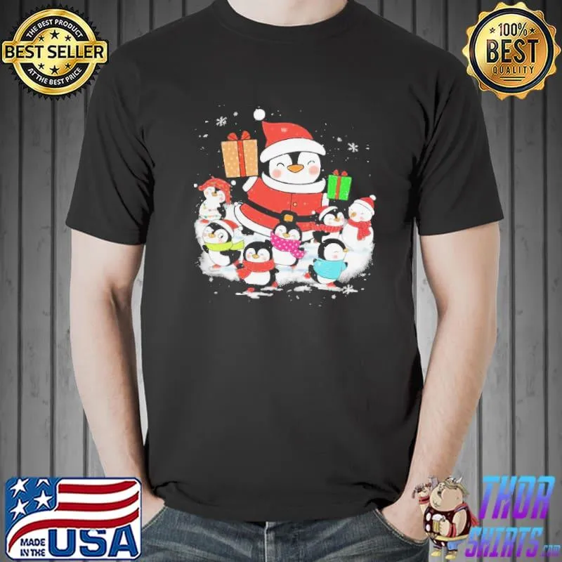 Penguins Gift For Christmas For Penguin Lover Crewneck Shirt Unisex