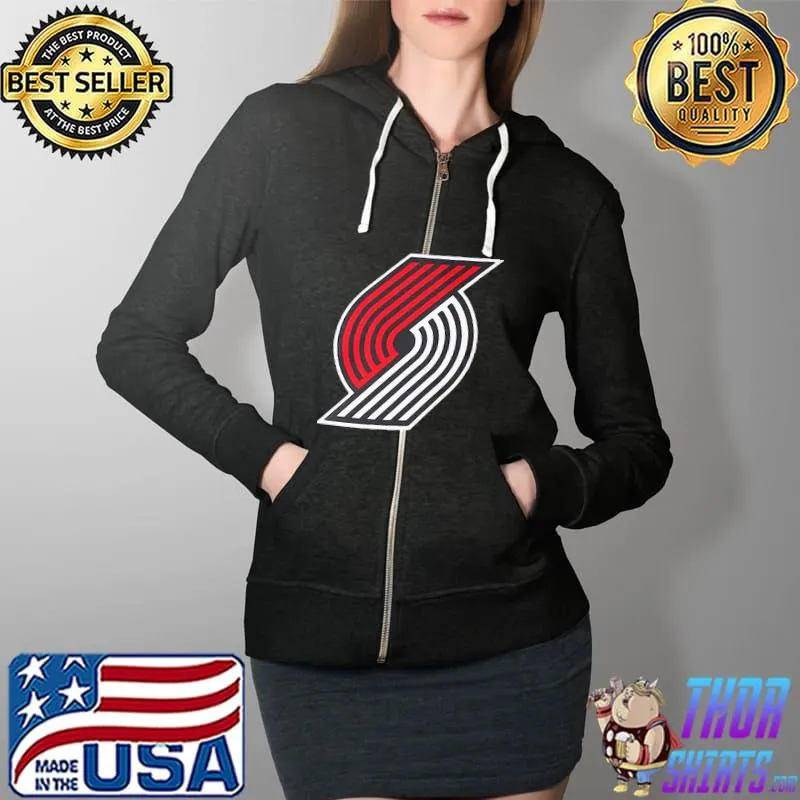 Portland Trail Blazers Shirt Full Zip Hooded