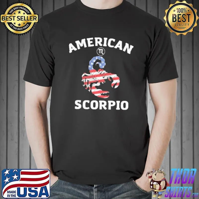 Premium American Scorpio Flag Shirt Unisex