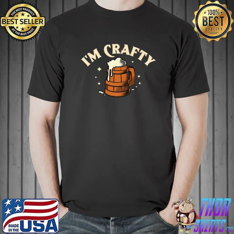Premium Craft Beer Vintage I'm Crafty Home Brew Art Premium T-Shirt