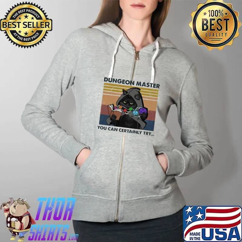Premium Dungeon Master Macertainly You Can Certainly Try Vintage Shirt Full Zip Hooded
