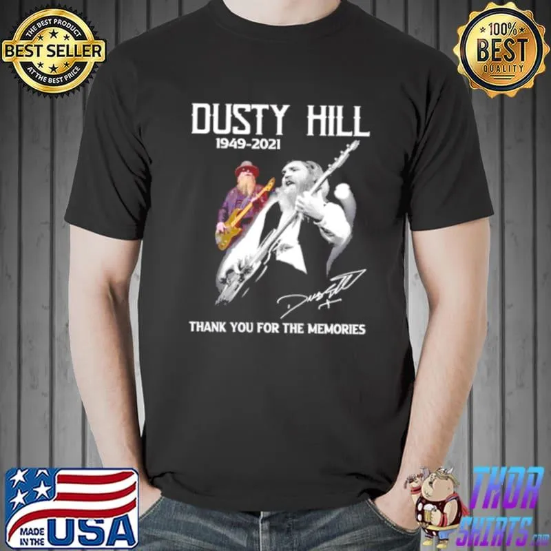 Premium Dusty Hill 1949 2021 thank you for the memories signatures Unisex
