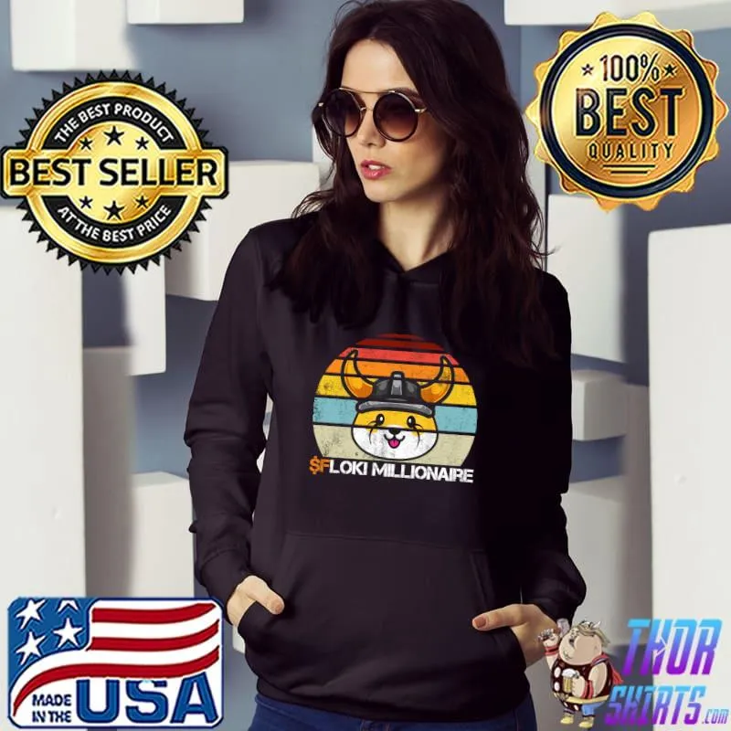 Premium Floki Inu Millionaire Token Coin Cryptocurrency Trading T-shirt