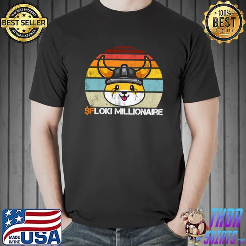 Premium Floki Inu Millionaire Token Coin Cryptocurrency Trading T- Unisex